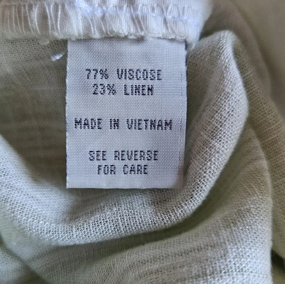 NWT - Cali 1850 - Sage Green Striped Lined Blend Wide Leg Pants - Small - Picture 12 of 14